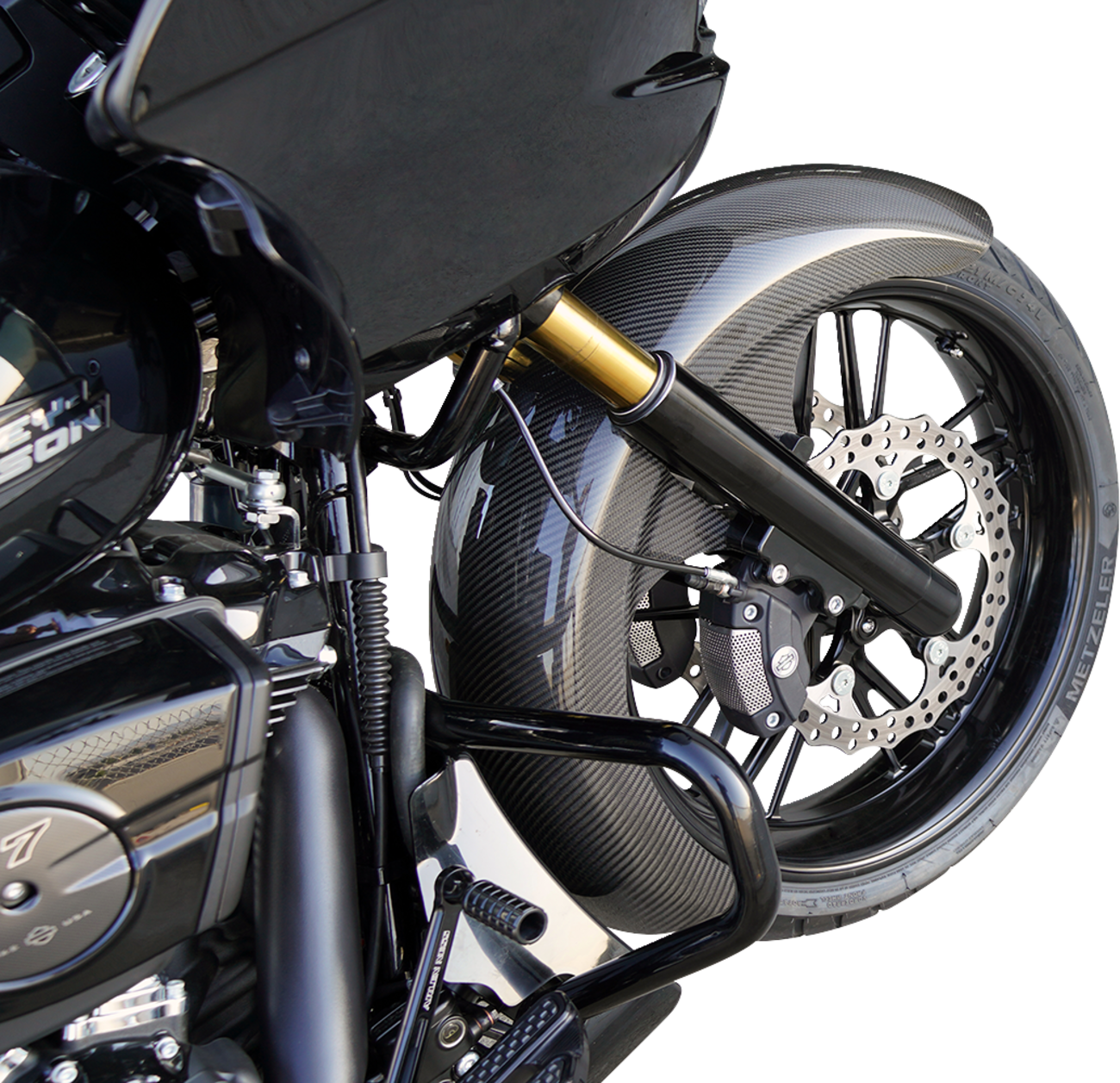ARLEN NESS 21" Front Fender - Wrapper - Carbon Fiber/Black 210-031