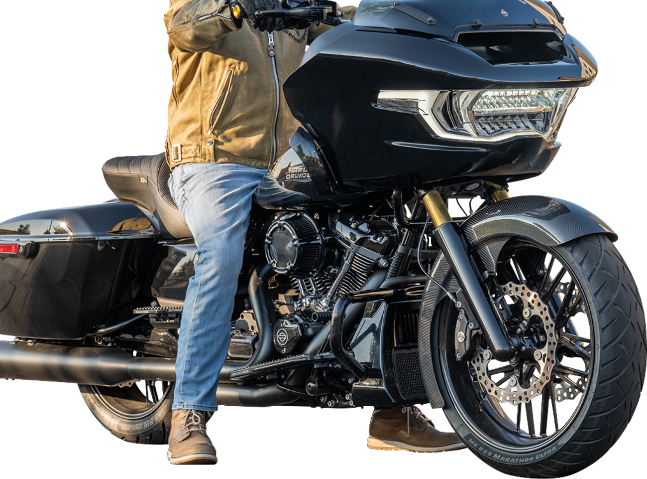 ARLEN NESS 21" Front Fender - Wrapper - Carbon Fiber/Black 210-031
