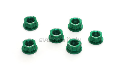 Evotech Srl Billet Aluminum Flange Nuts or Sprocket Nuts for Ducati's (set of 6) M10x1.0