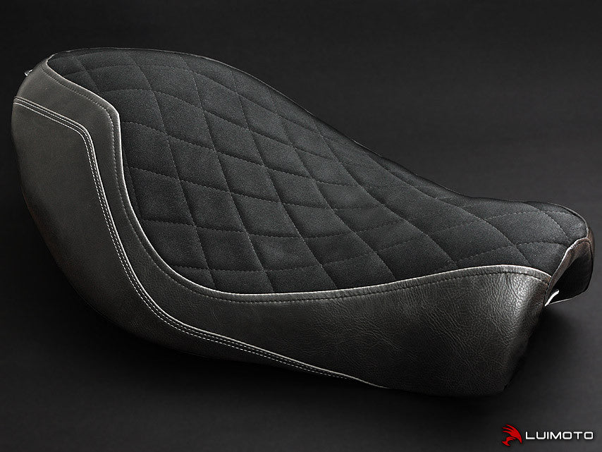 LUIMOTO (Diamond Edition) Rider Seat Covers for the HARLEY DAVIDSON SPORTSTER IRON 883 (04-15)
