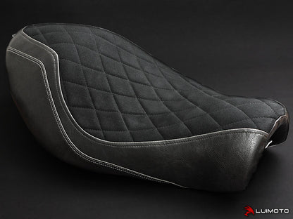 LUIMOTO (Diamond Edition) Rider Seat Covers for the HARLEY DAVIDSON SPORTSTER IRON 883 (04-15)