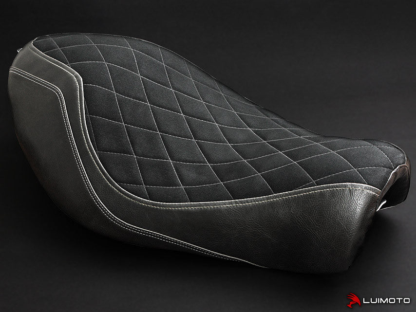 LUIMOTO (Diamond Edition) Rider Seat Covers for the HARLEY DAVIDSON SPORTSTER IRON 883 (04-15)