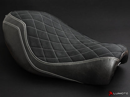 LUIMOTO (Diamond Edition) Rider Seat Covers for the HARLEY DAVIDSON SPORTSTER IRON 883 (04-15)