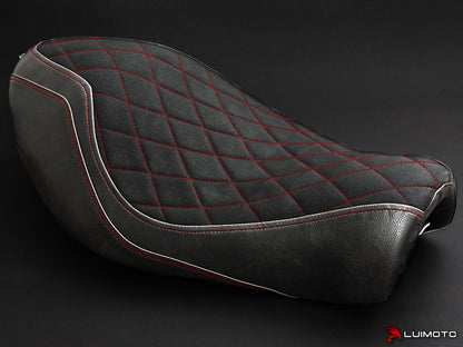 LUIMOTO (Diamond Edition) Rider Seat Covers for the HARLEY DAVIDSON SPORTSTER IRON 883 (04-15)