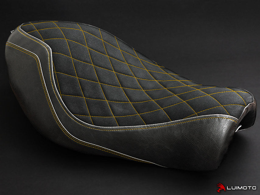 LUIMOTO (Diamond Edition) Rider Seat Covers for the HARLEY DAVIDSON SPORTSTER IRON 883 (04-15)