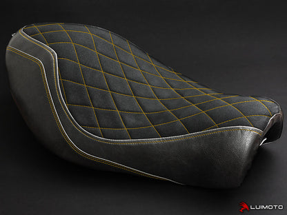 LUIMOTO (Diamond Edition) Rider Seat Covers for the HARLEY DAVIDSON SPORTSTER IRON 883 (04-15)