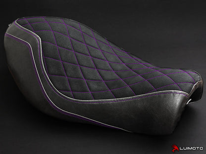 LUIMOTO (Diamond Edition) Rider Seat Covers for the HARLEY DAVIDSON SPORTSTER IRON 883 (04-15)