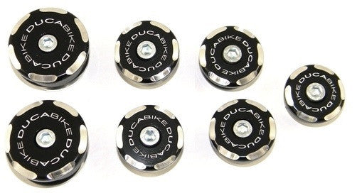 DBK Special Parts (Ducabike) Contrast Cut Frame Plug Kit for the Ducati 848 / 1098 / 1198
