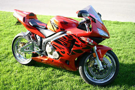 LUIMOTO (Flame) Rider Seat Covers for the HONDA CBR600RR (03-04)