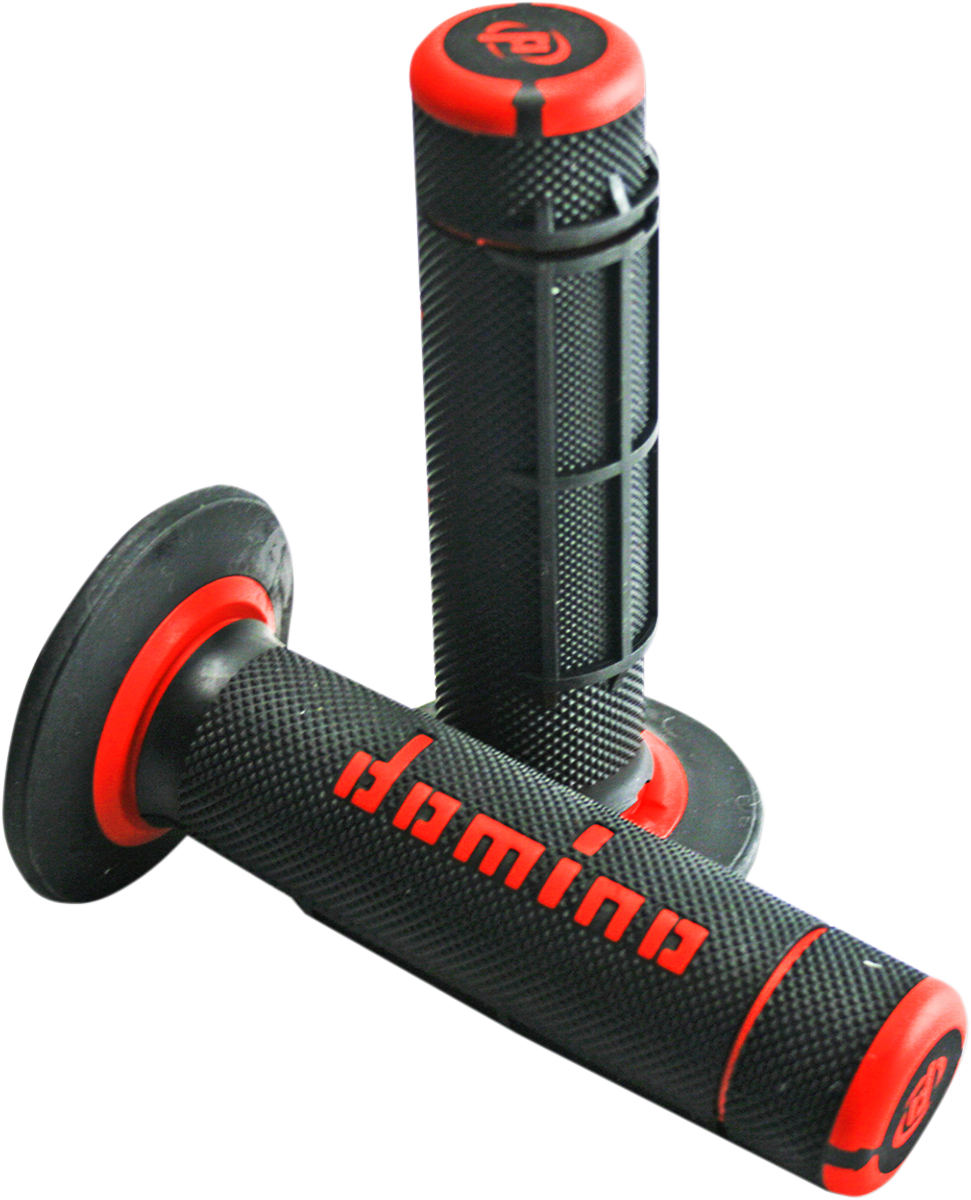 DOMINO Dually Grips - Half Waffle - Black/Red A02041C4240A7-1
