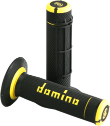 DOMINO Dually Grips - Half Waffle - Black/Yellow A02041C4740A7-1