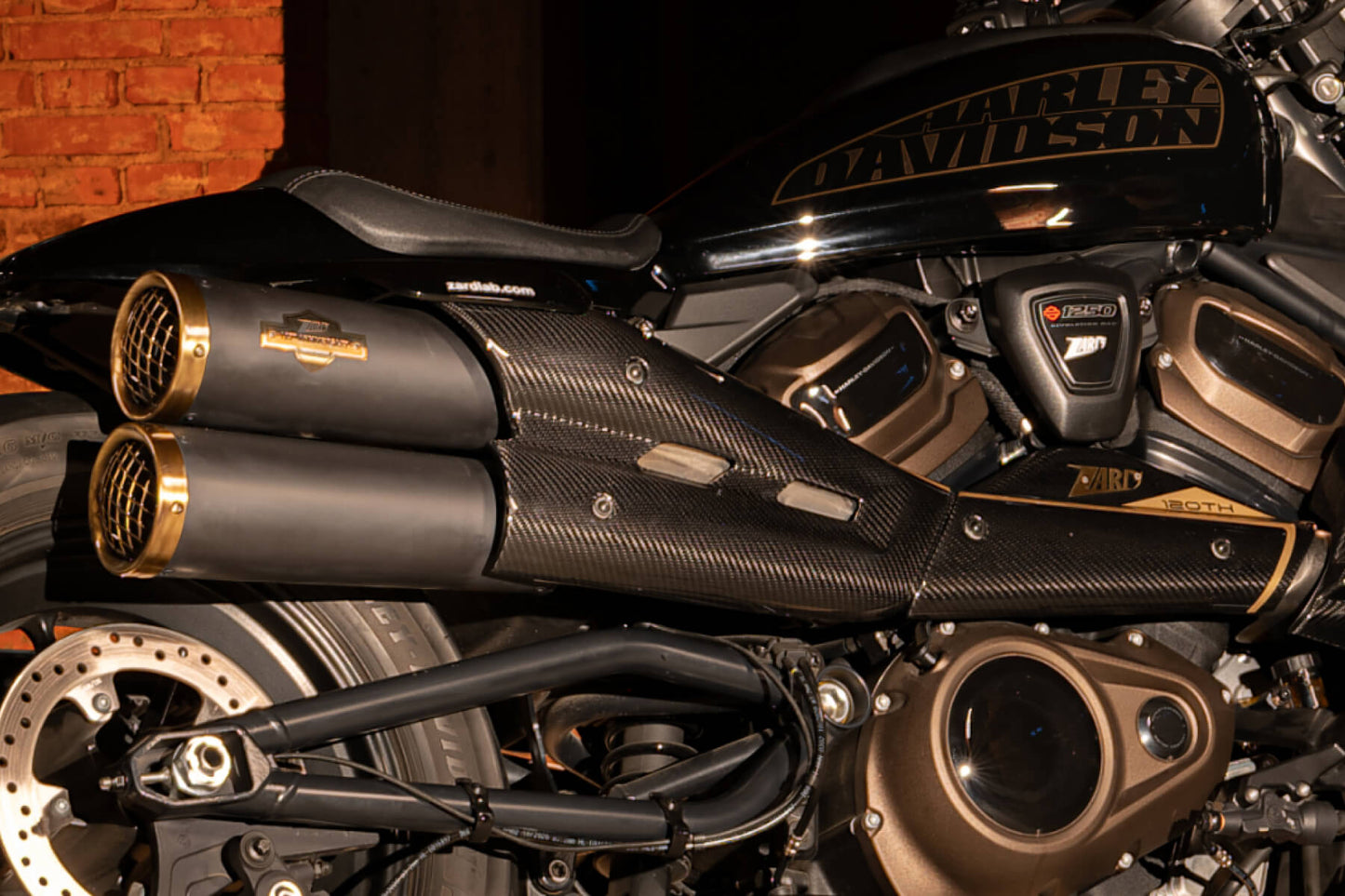 Zard 120th ANNIVERSARY LIMITED EDITION Top Gun Exhaust for Harley Davidson Sportster S 1250