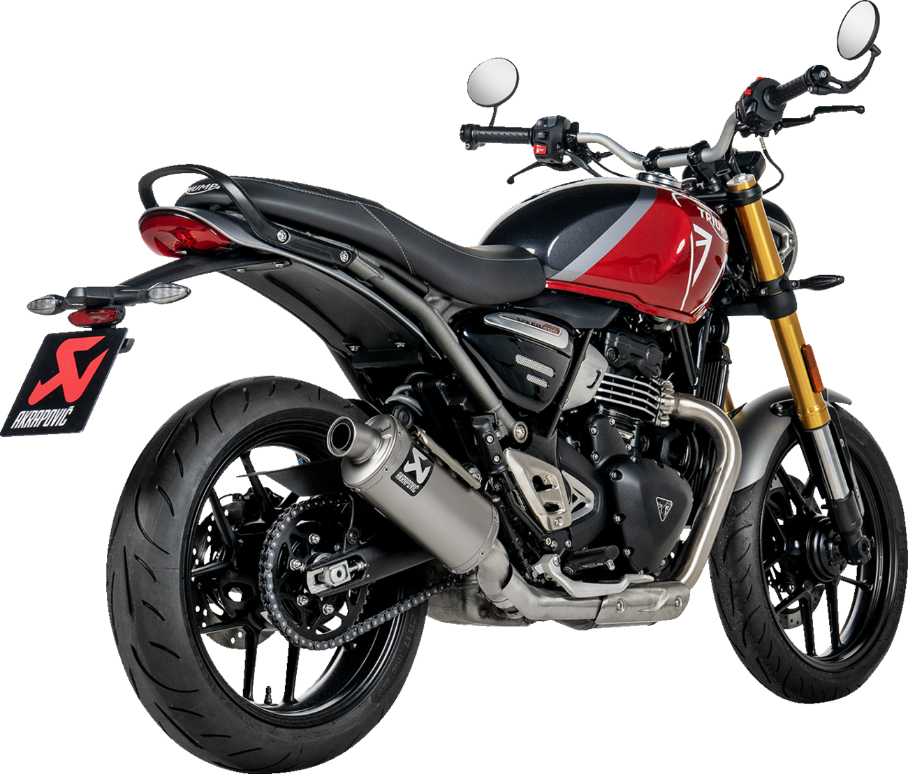 AKRAPOVIC Slip-On Line Muffler - Titanium - Speed/Scrambler 400 S-T4SO1-HDT
