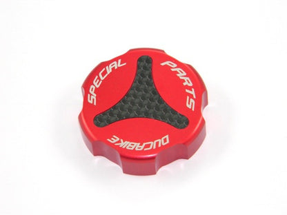 DBK Special Parts (Ducabike) Billet Rear Brake Reservoir Cap for Ducati (except Diavel and 2015+ Multistrada) and Clutch
