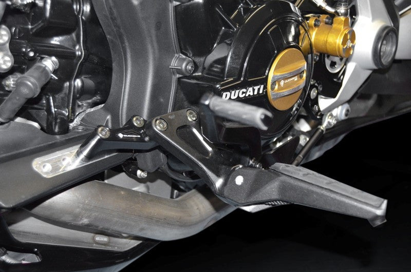 DBK Special Parts (Ducabike) Rearward Rearset Mount kit the Ducati XDiavel