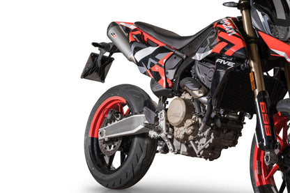 QD Exhaust Tricone Ti and Carbon & DARK MATTER Slip-ons for the Ducati Hypermotard 698 Mono