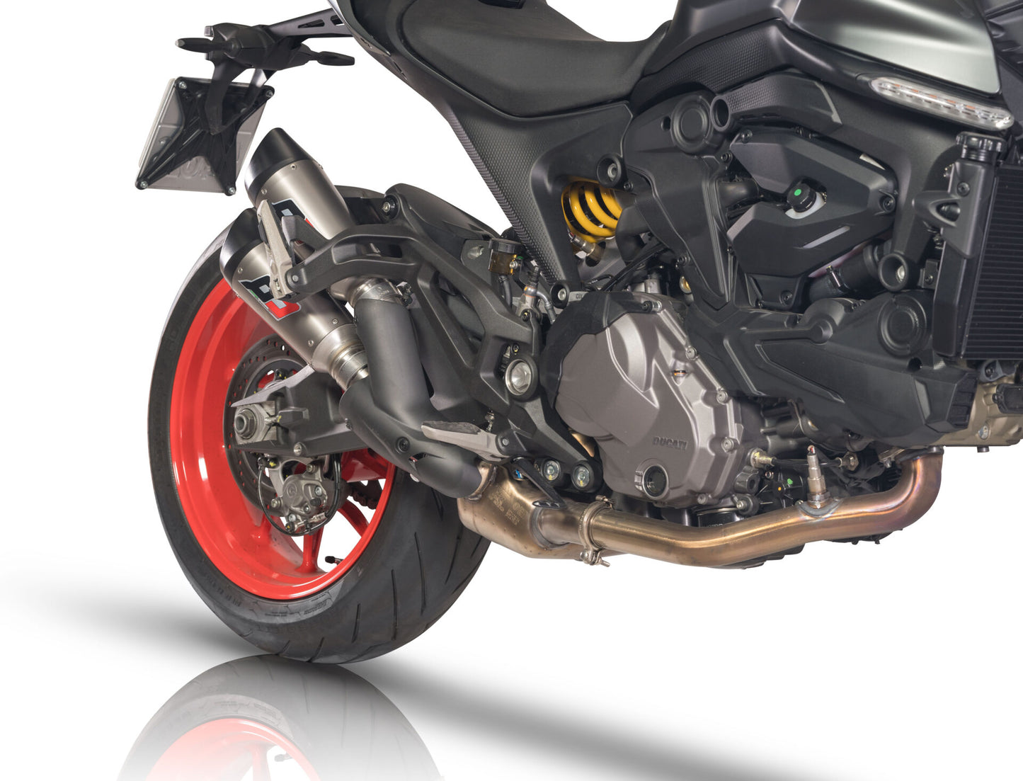 QD Exhaust Twin Gunshot Slip-on system for the Ducati Monster / + (937) 2021+
