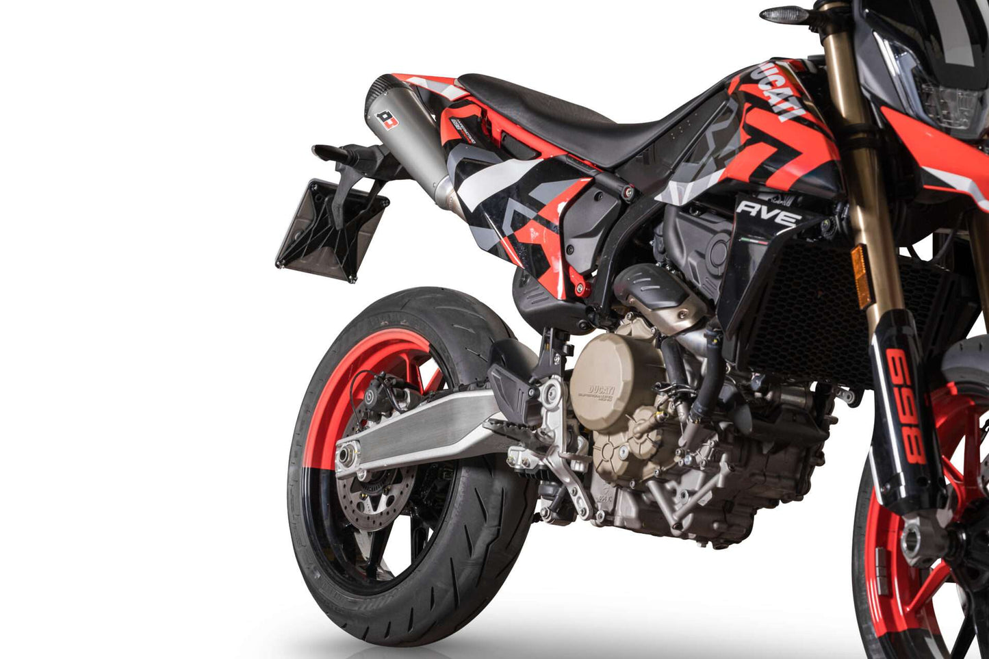 QD Exhaust Dual TRI-CONE Titanium Slip-ons for the DUCATI HYPERMOTARD 698 MONO