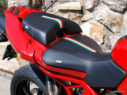 LUIMOTO (Team Italia) Rider Seat Cover for the DUCATI MULTISTRADA 1100 / 1000 / 620 (03-09)