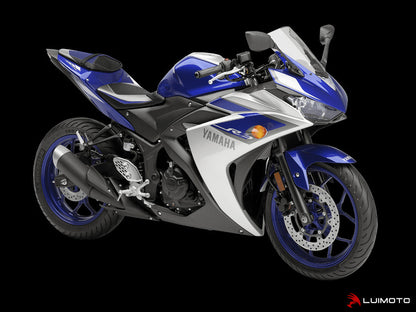 LUIMOTO (Sport) Rider Seat Covers for the YAMAHA YZF-R3 (2015-2018) & YZF-R25 (2014-2018)