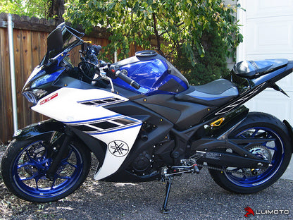 LUIMOTO (Sport) Rider Seat Covers for the YAMAHA YZF-R3 (2015-2018) & YZF-R25 (2014-2018)
