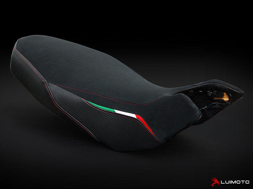 LUIMOTO TEAM ITALIA SUEDE Seat Cover for the DUCATI Hypermotard 1100 /796 (07-12) - Fits OEM Seat