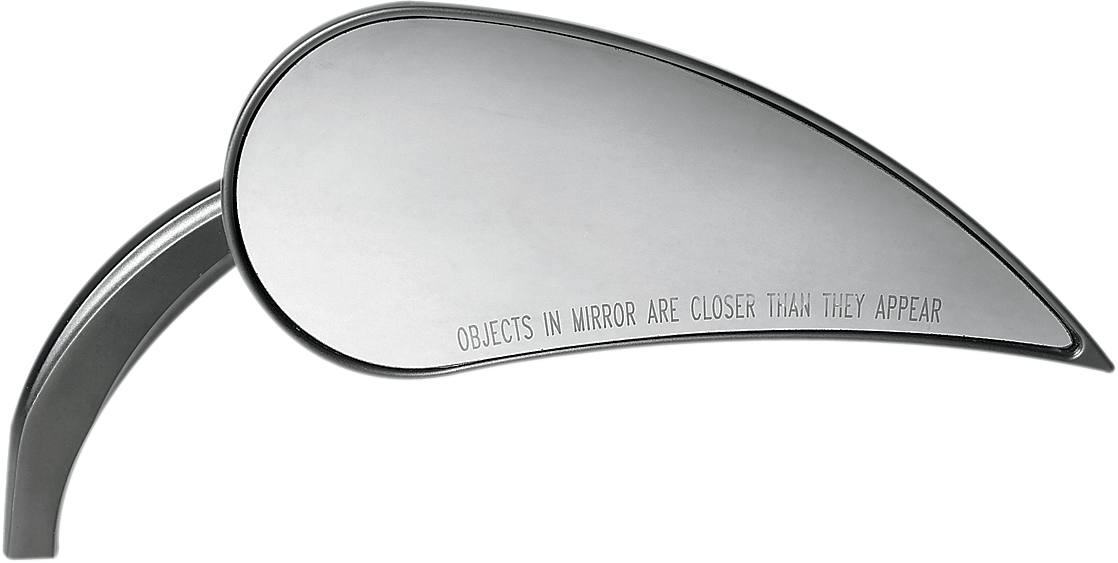 ARLEN NESS Mirror - Rad III - Side View - Teardrop - Black - Right 13-093