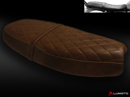 LUIMOTO Curve Top MOTORCYCLE SEAT COVERS FOR TRIUMPH SCRAMBLER 06-16 | BONNEVILLE 00-15 | T100 16