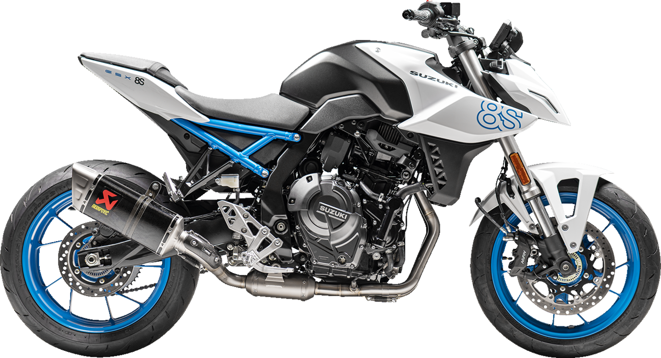 AKRAPOVIC Racing Line Exhaust System - Carbon Fiber - Suzuki GSX-8S & GSX-8R S-S8R2-EEC