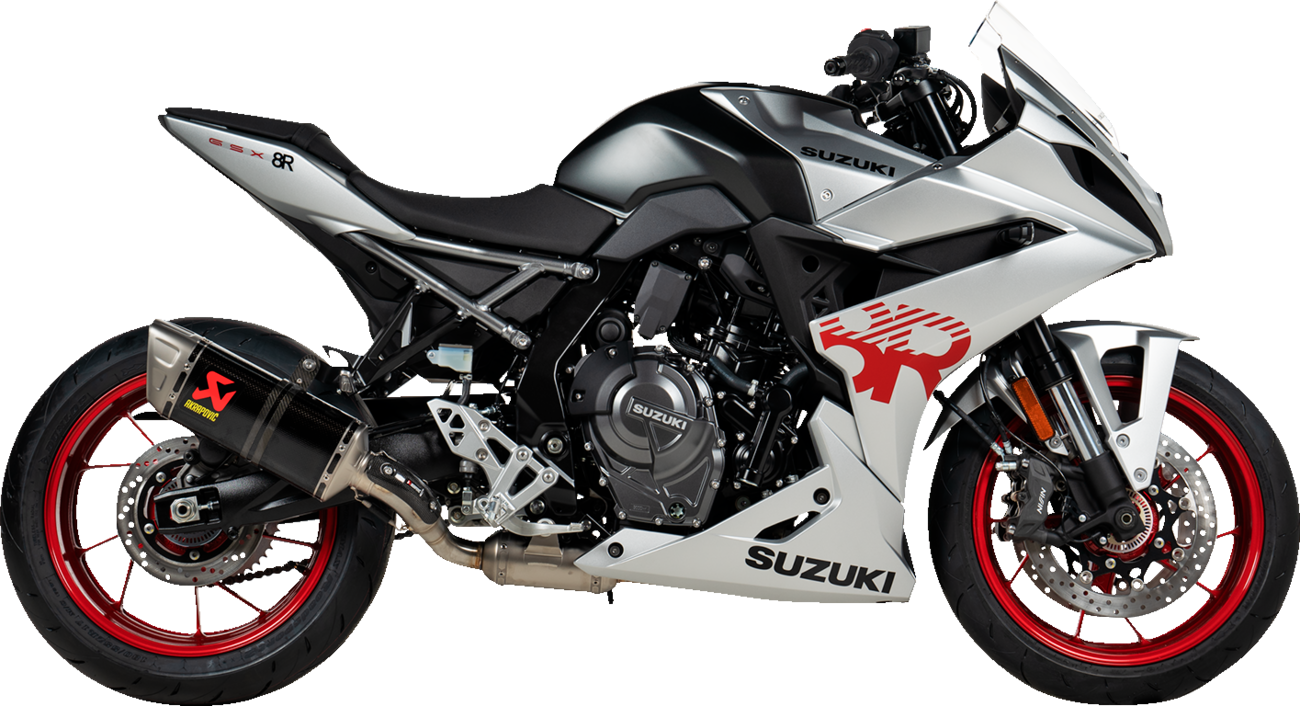 AKRAPOVIC Racing Line Exhaust System - Carbon Fiber - Suzuki GSX-8S & GSX-8R S-S8R2-EEC