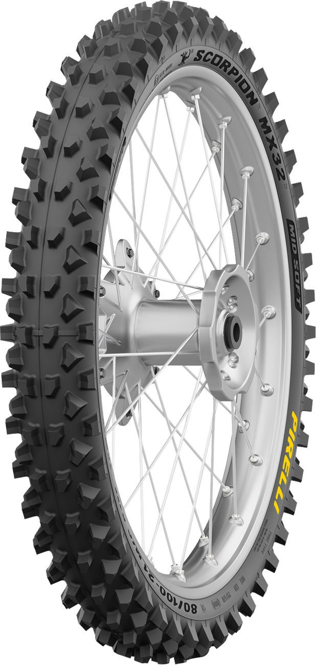 PIRELLI Tire - Scorpion* MX32 Mid Soft - Front - 80/100-21 - 51M 4574700