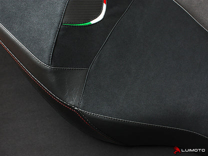 LUIMOTO Team Italia Rider Seat Covers for the Aprilia SHIVER 750 / 900 (2010+)