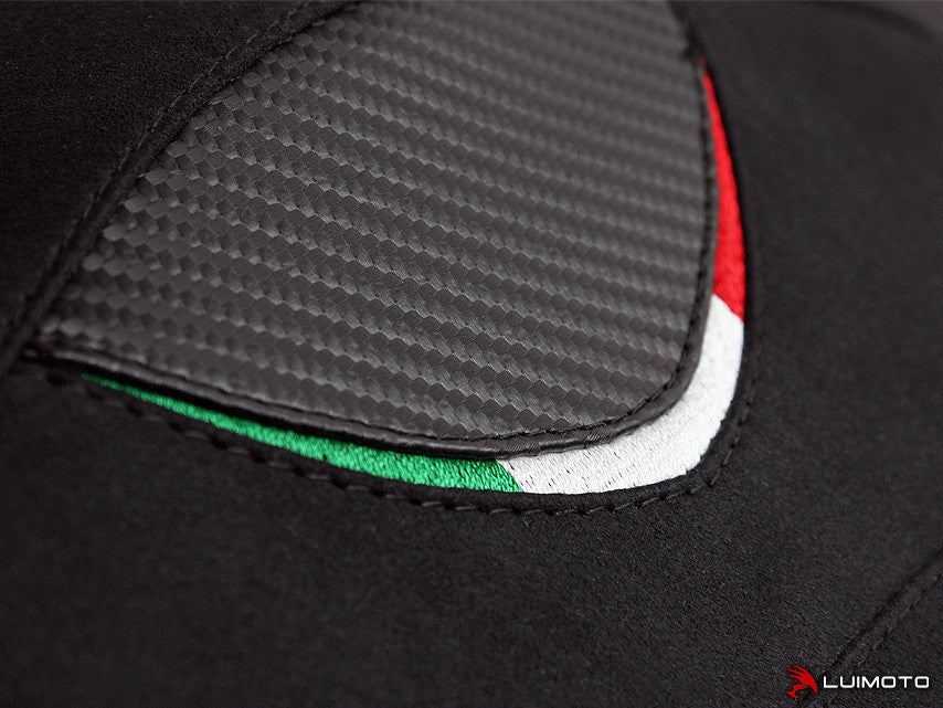 LUIMOTO Team Italia Rider Seat Covers for the Aprilia SHIVER 750 / 900 (2010+)
