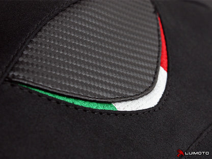 LUIMOTO Team Italia Rider Seat Covers for the Aprilia SHIVER 750 / 900 (2010+)