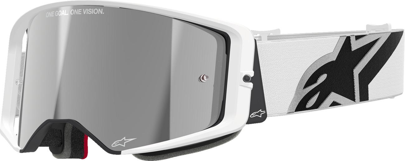 ALPINESTARS GOGGLES Supertech Goggle - Corp - White - Silver Mirror Lens 5100325-2055