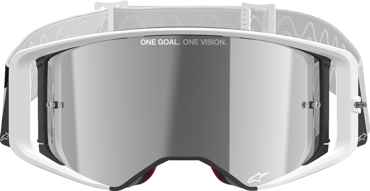ALPINESTARS GOGGLES Supertech Goggle - Corp - White - Silver Mirror Lens 5100325-2055