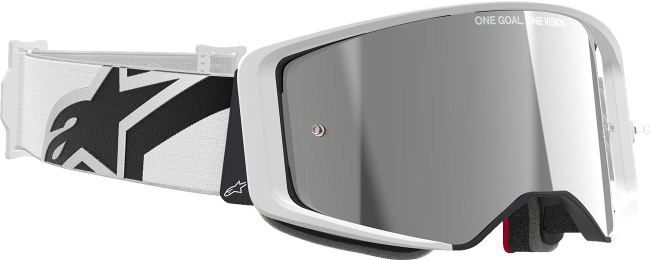 ALPINESTARS GOGGLES Supertech Goggle - Corp - White - Silver Mirror Lens 5100325-2055