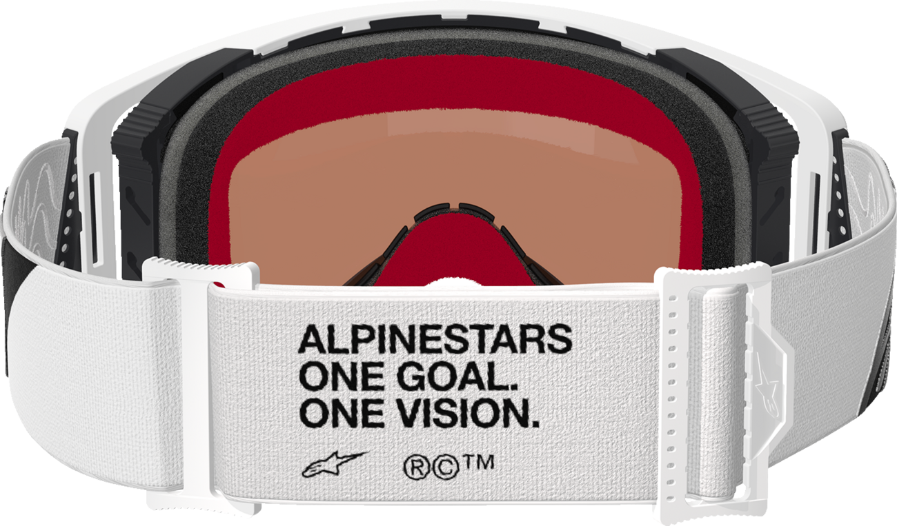ALPINESTARS GOGGLES Supertech Goggle - Corp - White - Silver Mirror Lens 5100325-2055