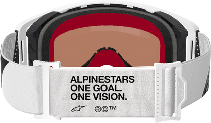 ALPINESTARS GOGGLES Supertech Goggle - Corp - White - Silver Mirror Lens 5100325-2055