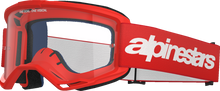 ALPINESTARS GOGGLES Vision 3 Goggle - Wordmark - Red - Clear Lens 5103325-3067