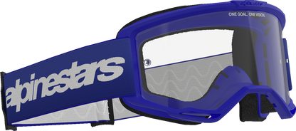 ALPINESTARS GOGGLES Vision 3 Goggle - Wordmark - Blue - Clear Lens 5103325-7189
