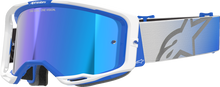 ALPINESTARS GOGGLES Vision 8 Goggle - Corp - Blue/White - Blue Mirror Lens 5101625-7274