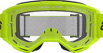 ALPINESTARS GOGGLES Vision 3 Goggle - Wordmark - Yellow - Clear Lens 5103325-5038