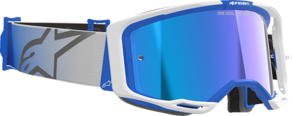 ALPINESTARS GOGGLES Vision 8 Goggle - Corp - Blue/White - Blue Mirror Lens 5101625-7274