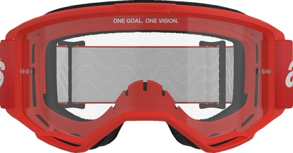 ALPINESTARS GOGGLES Vision 3 Goggle - Wordmark - Red - Clear Lens 5103325-3067