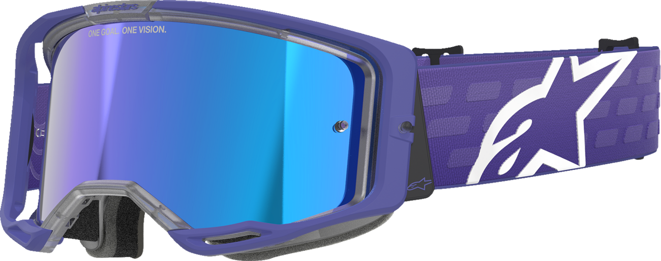 ALPINESTARS GOGGLES Vision 8 Goggle - Corp - Purple - Blue Mirror Lens 5101625-3116
