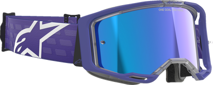 ALPINESTARS GOGGLES Vision 8 Goggle - Corp - Purple - Blue Mirror Lens 5101625-3116