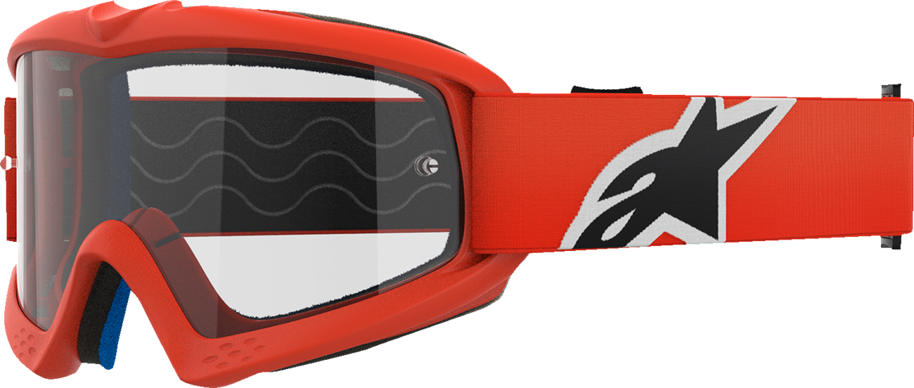 ALPINESTARS GOGGLES Youth Vision Goggle - Corp - Orange - Clear Lens 5140125-430