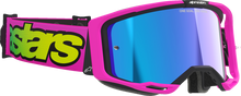 ALPINESTARS GOGGLES Vision 8 Goggle - Vista - Pink Fluo/Yellow Fluo - Blue Mirror Lens 5100426-3159