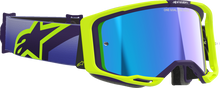 ALPINESTARS GOGGLES Vision 8 Goggle - Corp - Purple/Yellow Fluo - Blue Mirror Lens 5101625-3161